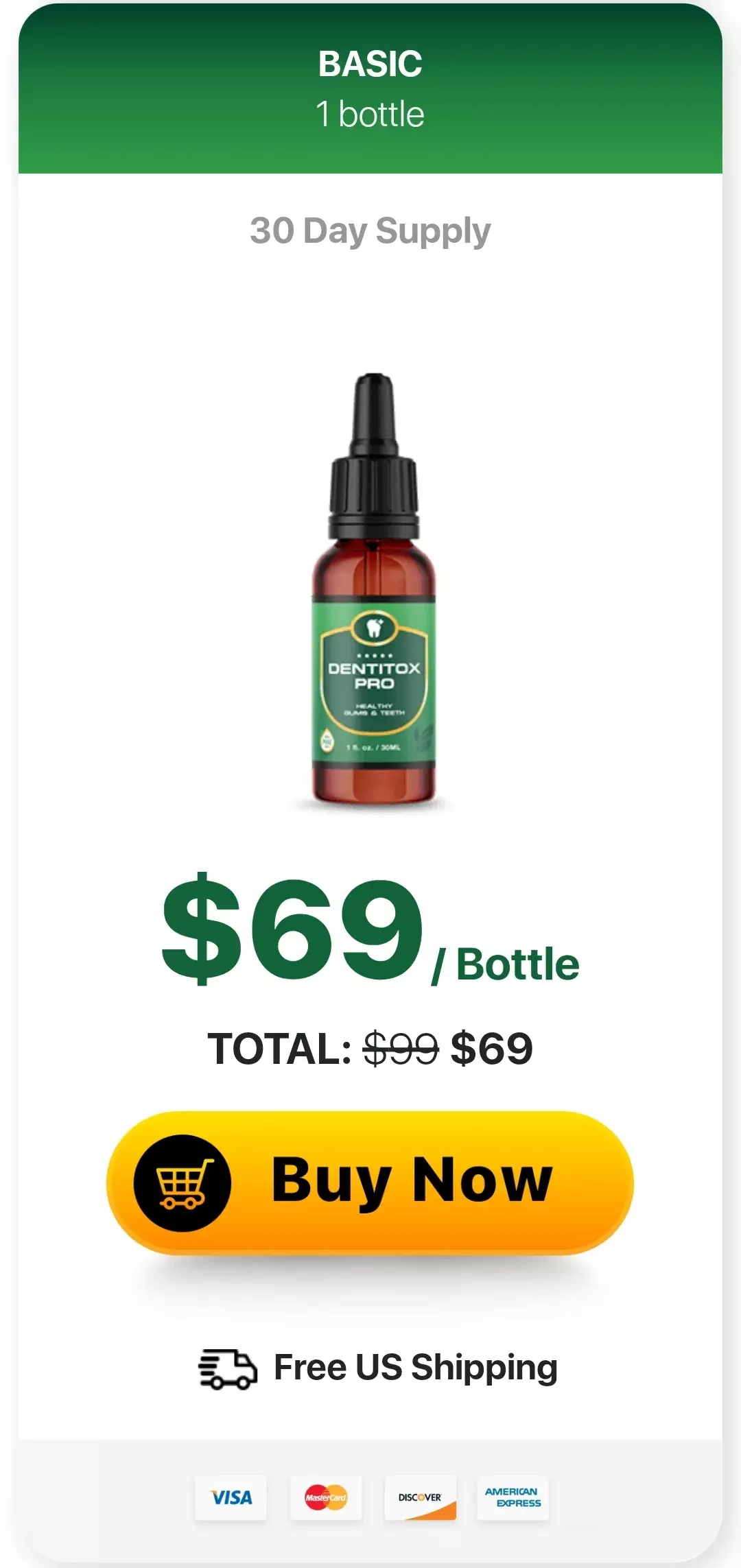 Dentitox Pro™ 1 bottle price